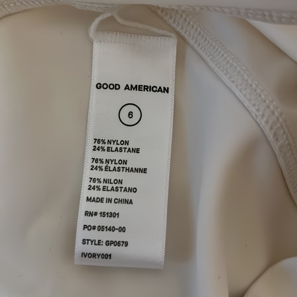 NWT Good American Bombshell Leggings in Ivory with Lace Up Fly in 6 (3X) - Picture 6 of 10